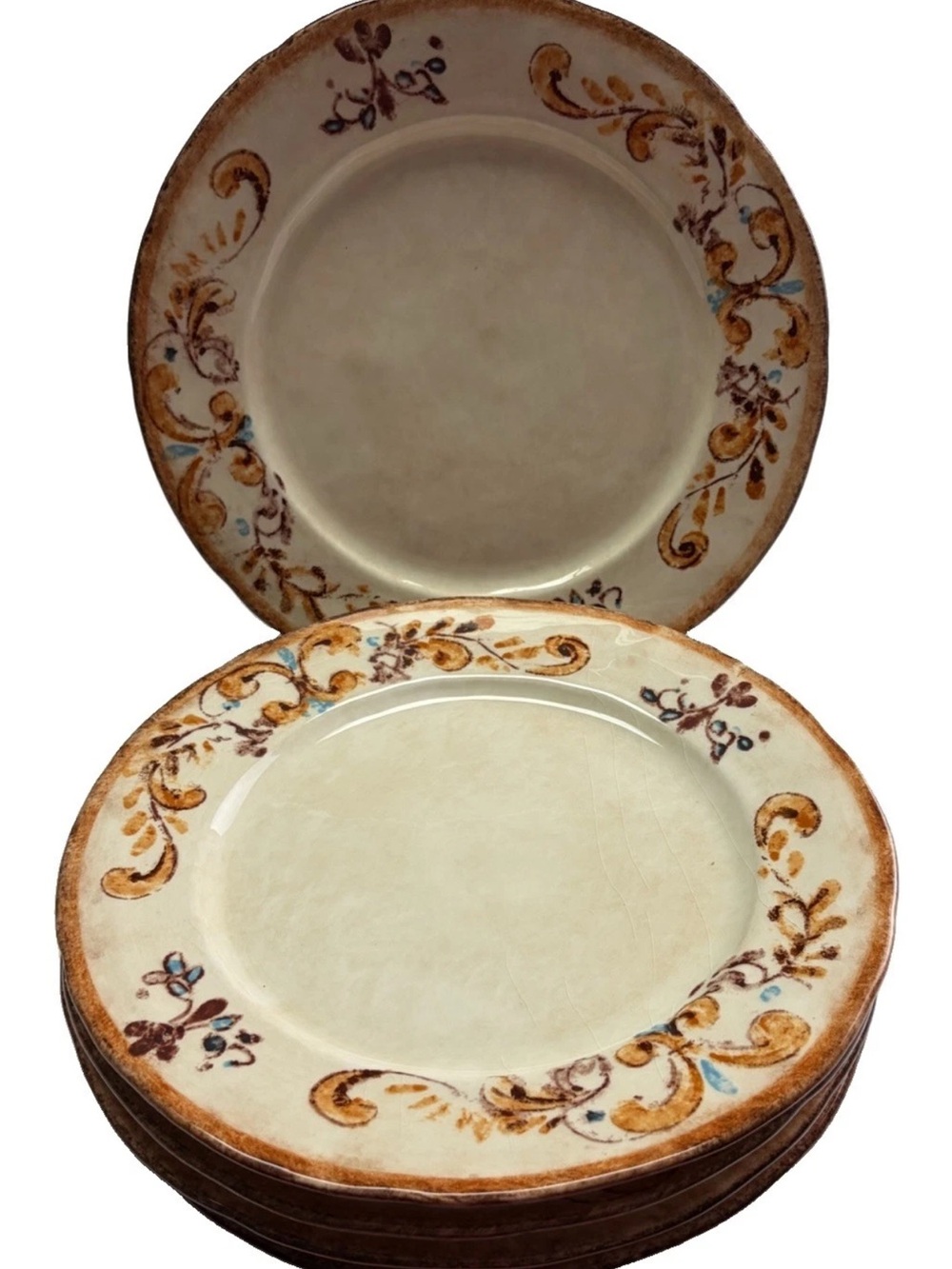 ARTIMINO Tuscany Countryside 12” earthenware dinner plate Made in Italy set of 2